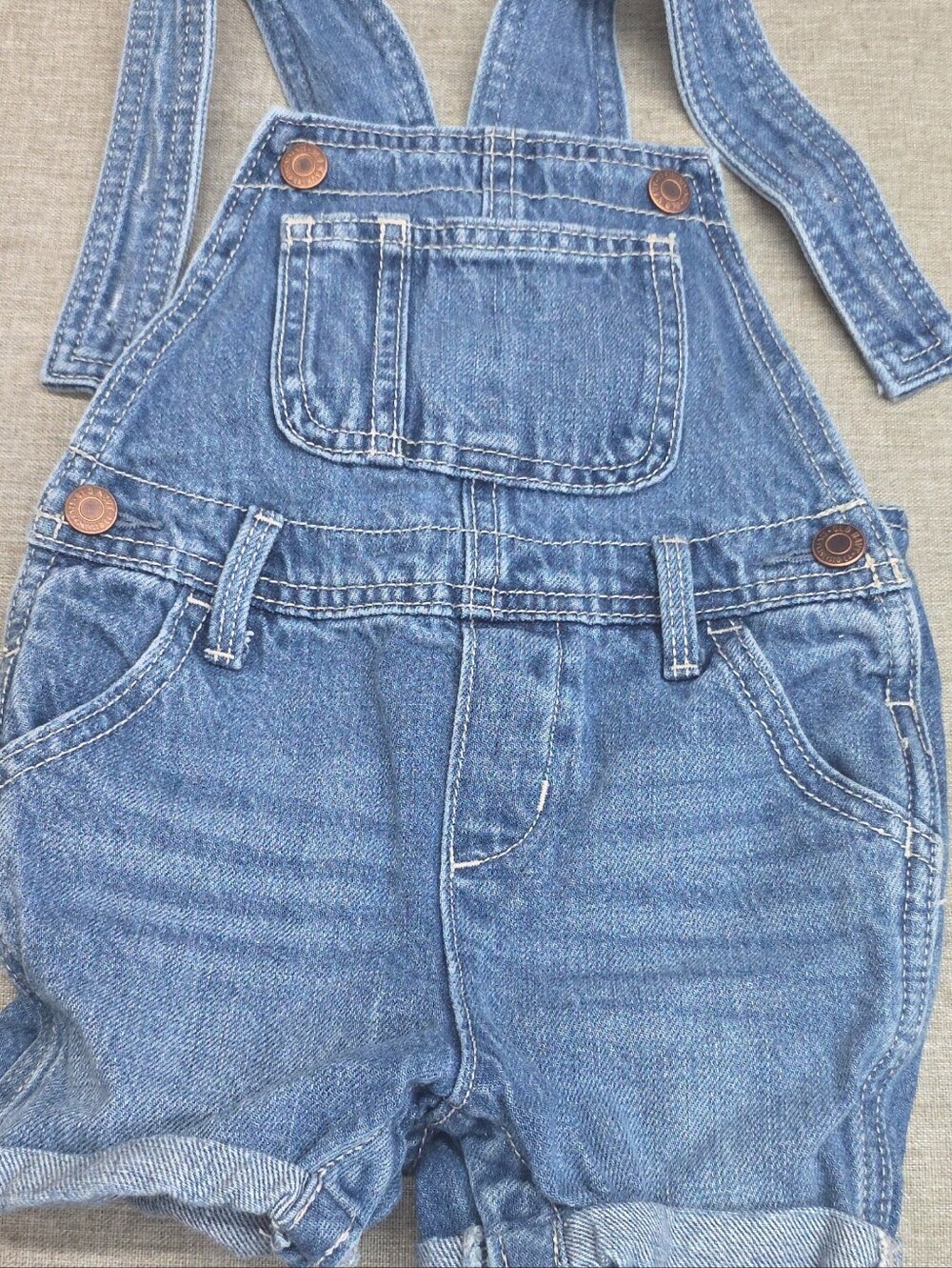 Old Navy Blue Denim Short Overalls for Kids